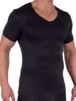 Olaf Benz RED2358: V-Neck-Shirt, schwarz