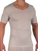 Olaf Benz RED2384: V-Neck-Shirt, pearlgrey