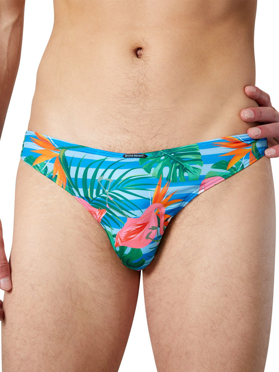 Bruno Banani Summer Vibes: | Maenner Flamingo-Print Unterwaesche: - Dexer String, Swimwear Underwear